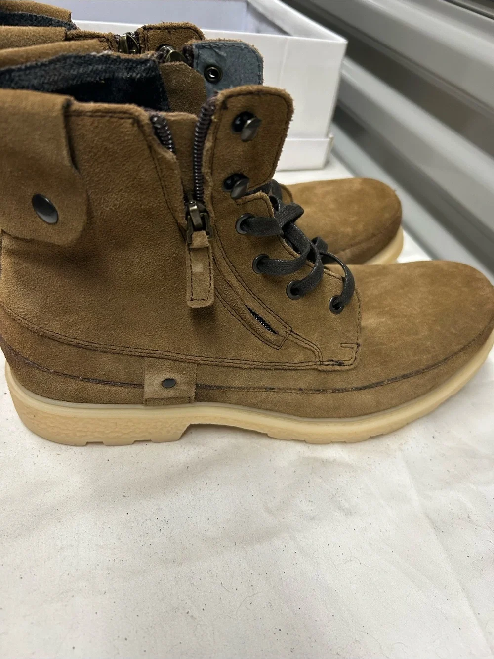 Men's Suede Casual Boots - Tan